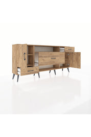 Arges Konsol 4 Raflı 3 Çekmeceli 2 Kapaklı 176x30x83 - S148M022V21A
