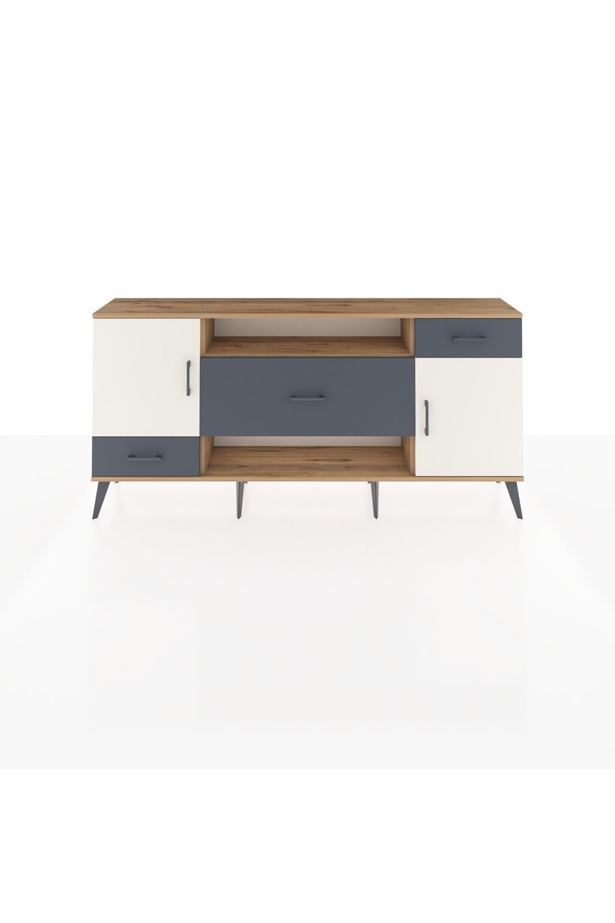 Arges Konsol 4 Raflı 3 Çekmeceli 2 Kapaklı 176x30x83 - S148M022V23A
