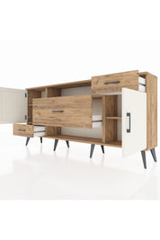 Arges Konsol 4 Raflı 3 Çekmeceli 2 Kapaklı 176x30x83 - S148M022V24A