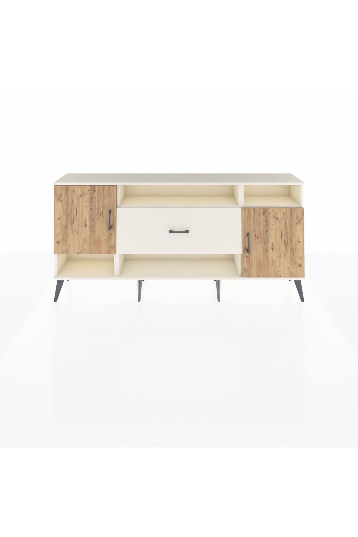 Arges Konsol 5 Raflı Tek Çekmeceli 2 Kapaklı 176x30x83 - S148M023V01A
