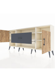 Arges Konsol 5 Raflı Tek Çekmeceli 2 Kapaklı 176x30x83 - S148M023V02A