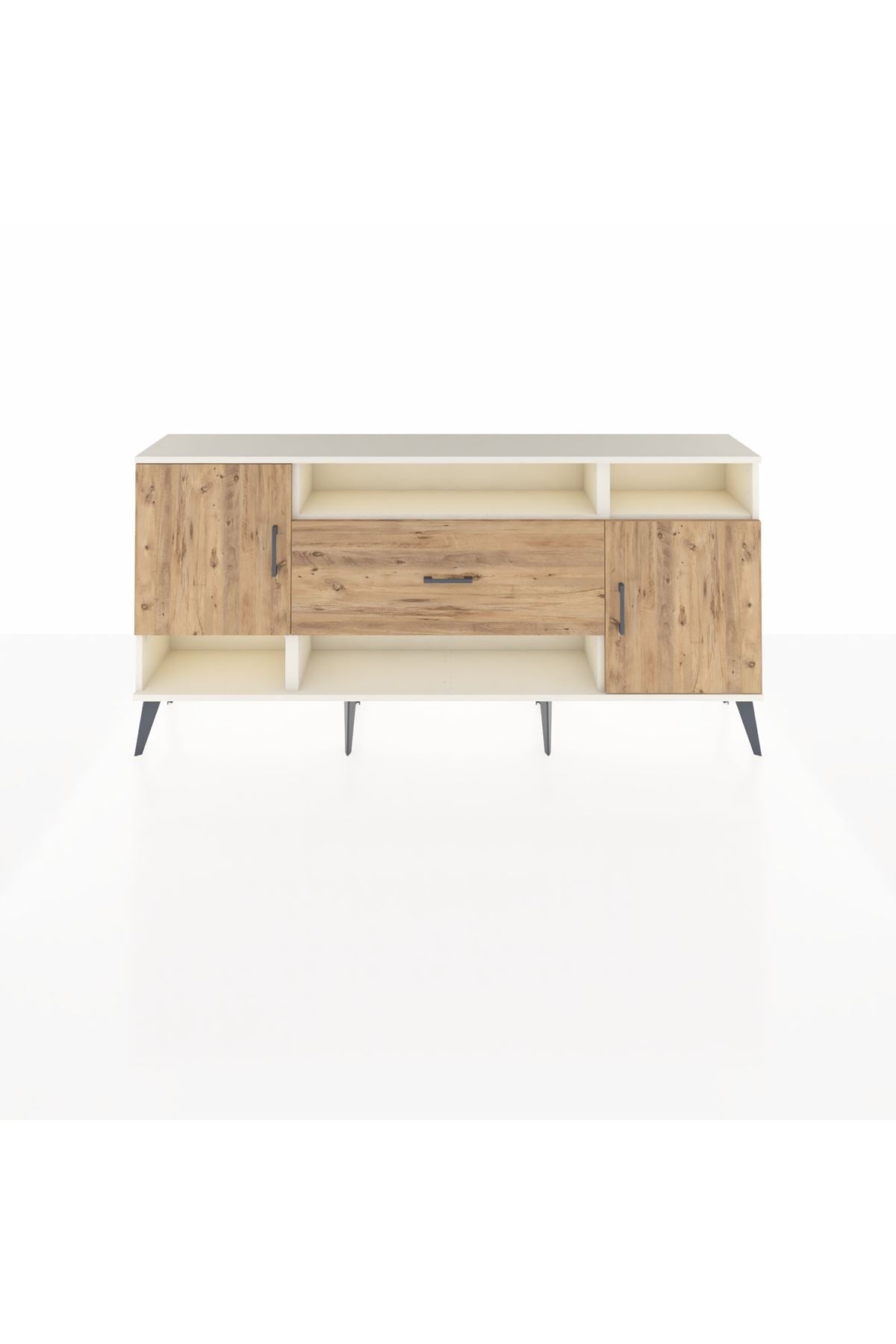 Arges Konsol 5 Raflı Tek Çekmeceli 2 Kapaklı 176x30x83 - S148M023V03A