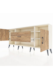 Arges Konsol 5 Raflı Tek Çekmeceli 2 Kapaklı 176x30x83 - S148M023V03A