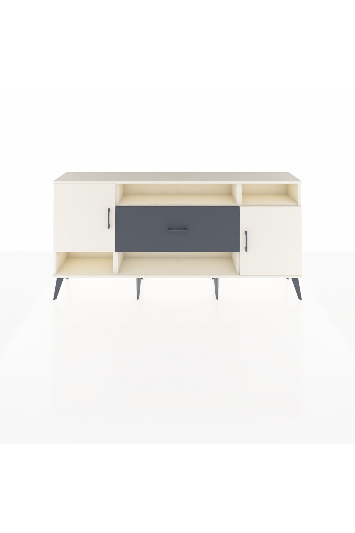 Arges Konsol 5 Raflı Tek Çekmeceli 2 Kapaklı 176x30x83 - S148M023V05A