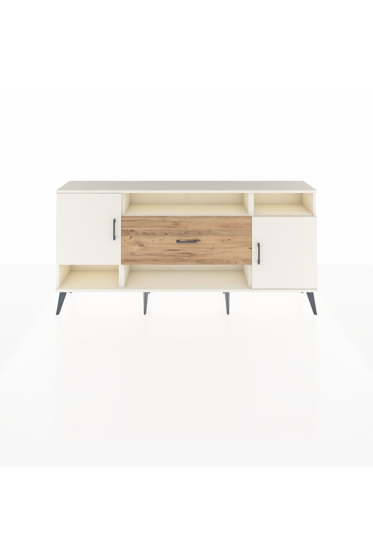 Arges Konsol 5 Raflı Tek Çekmeceli 2 Kapaklı 176x30x83 - S148M023V06A
