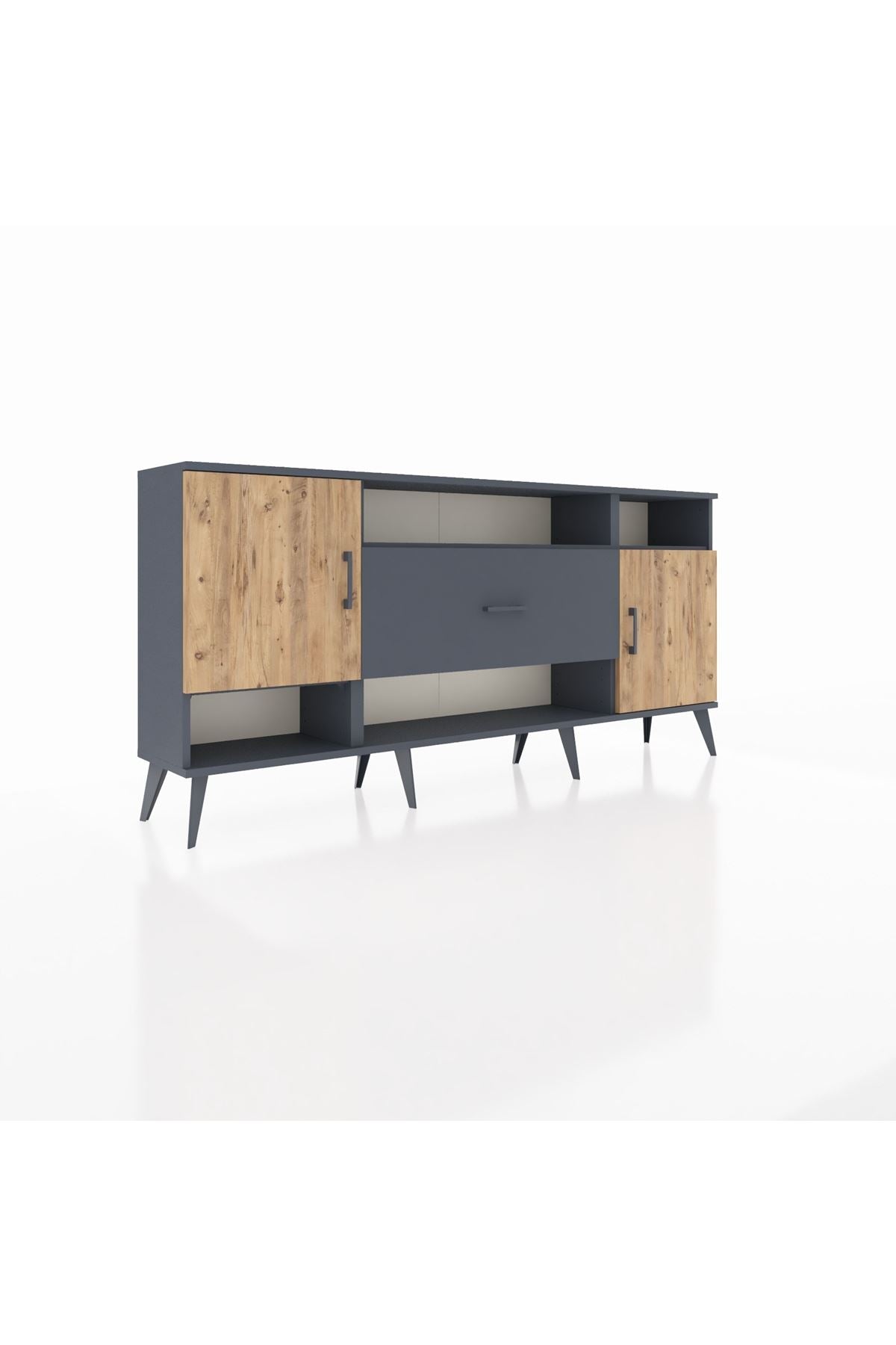 Arges Konsol 5 Raflı Tek Çekmeceli 2 Kapaklı 176x30x83 - S148M023V11A