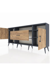 Arges Konsol 5 Raflı Tek Çekmeceli 2 Kapaklı 176x30x83 - S148M023V12A