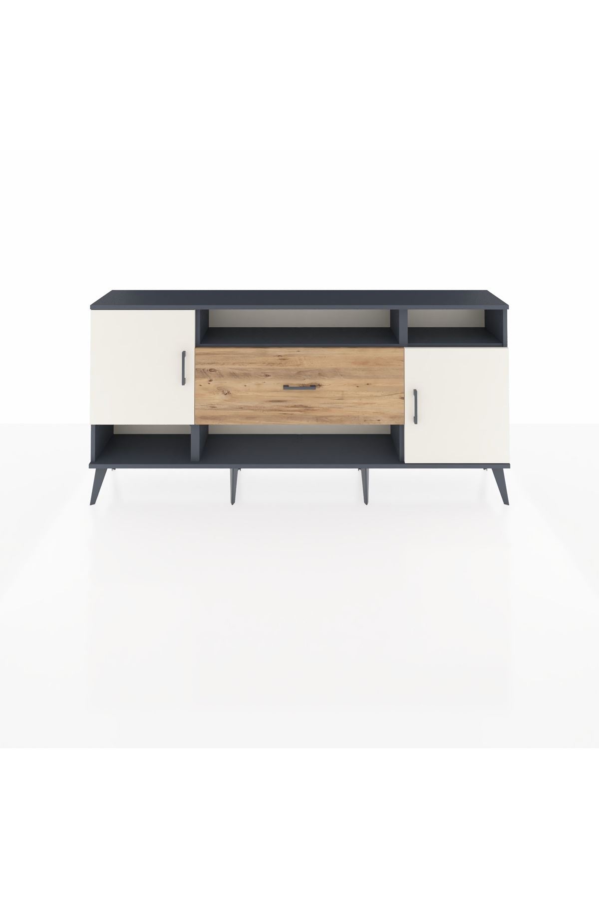 Arges Konsol 5 Raflı Tek Çekmeceli 2 Kapaklı 176x30x83 - S148M023V15A