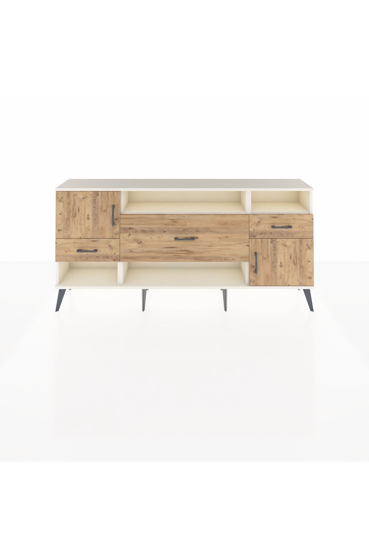 Arges Konsol 3 Raflı 3 Çekmeceli 2 Kapaklı 176x30x83 - S148M024V03A