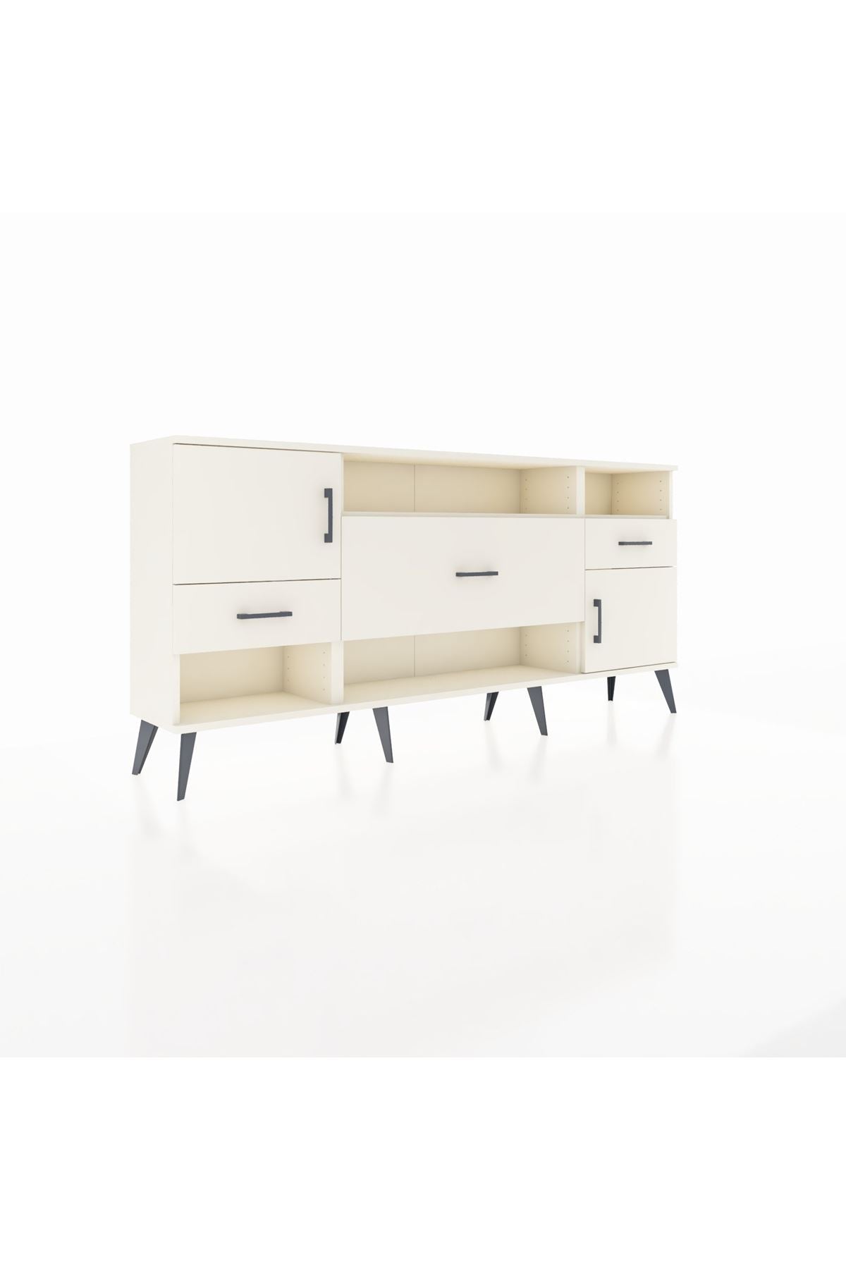 Arges Konsol 3 Raflı 3 Çekmeceli 2 Kapaklı 176x30x83 - S148M024V04A