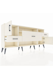 Arges Konsol 3 Raflı 3 Çekmeceli 2 Kapaklı 176x30x83 - S148M024V04A