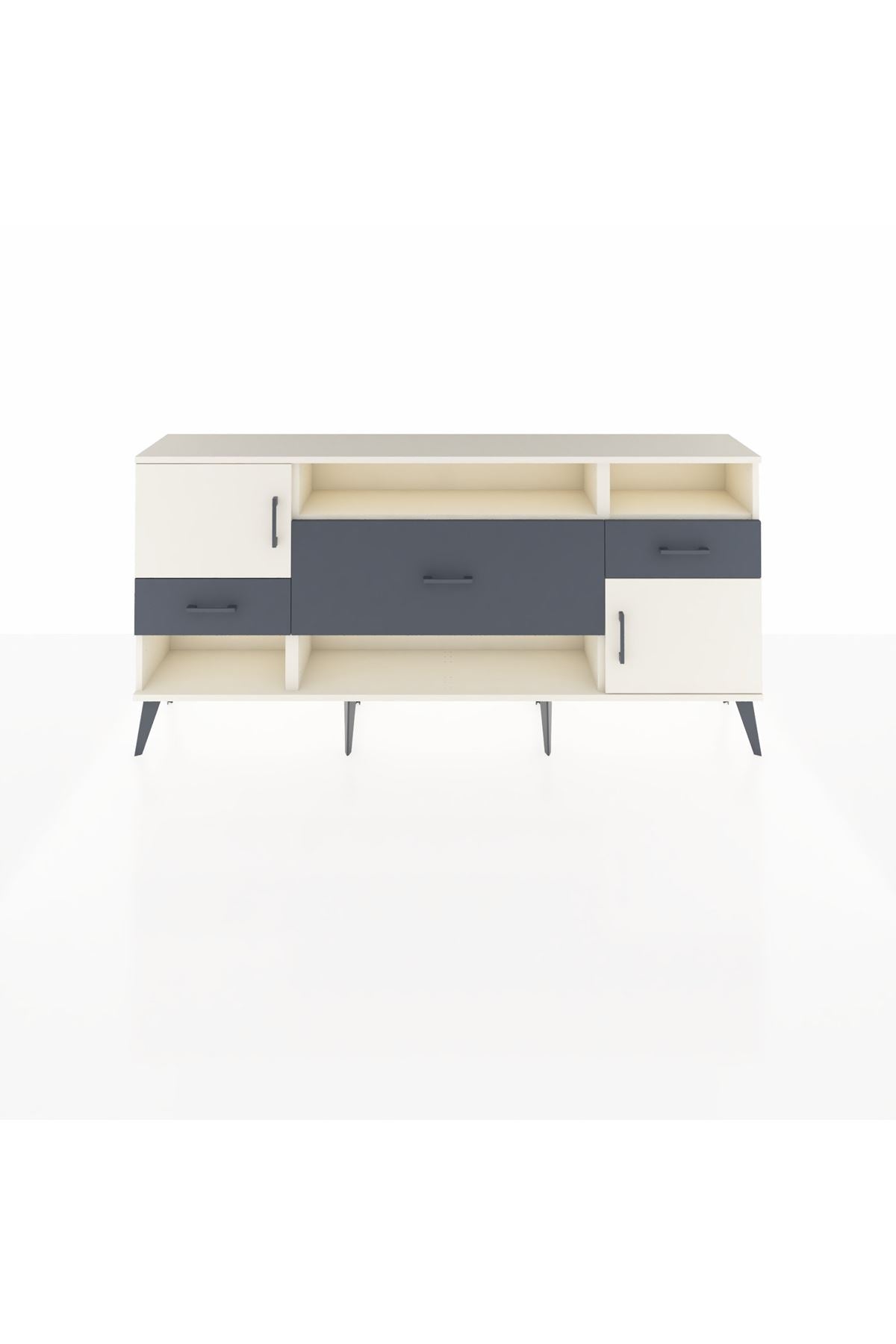 Arges Konsol 3 Raflı 3 Çekmeceli 2 Kapaklı 176x30x83 - S148M024V05A