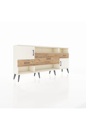 Arges Konsol 3 Raflı 3 Çekmeceli 2 Kapaklı 176x30x83 - S148M024V06A