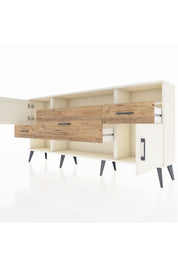 Arges Konsol 3 Raflı 3 Çekmeceli 2 Kapaklı 176x30x83 - S148M024V06A