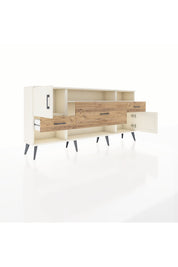 Arges Konsol 3 Raflı 3 Çekmeceli 2 Kapaklı 176x30x83 - S148M024V06A
