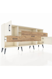 Arges Konsol 3 Raflı 3 Çekmeceli 2 Kapaklı 176x30x83 - S148M024V06A