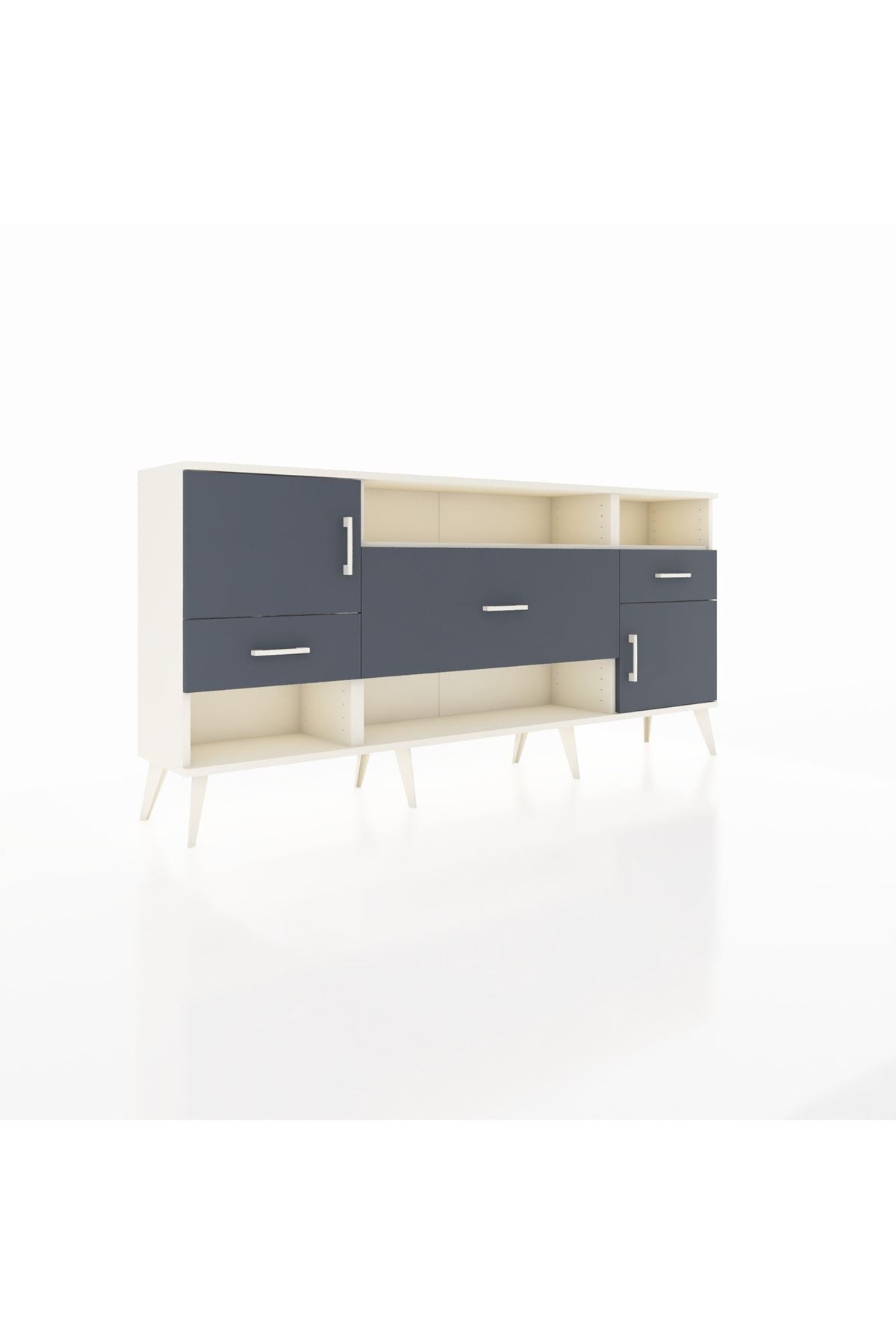 Arges Konsol 3 Raflı 3 Çekmeceli 2 Kapaklı 176x30x83 - S148M024V08A