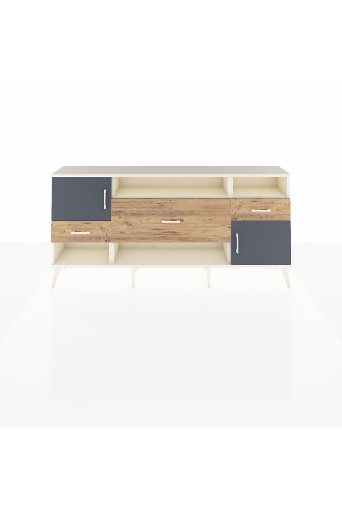 Arges Konsol 3 Raflı 3 Çekmeceli 2 Kapaklı 176x30x83 - S148M024V09A