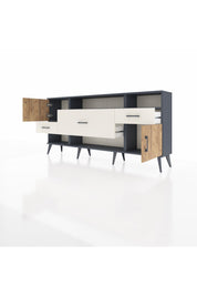 Arges Konsol 3 Raflı 3 Çekmeceli 2 Kapaklı 176x30x83 - S148M024V10A