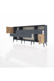 Arges Konsol 3 Raflı 3 Çekmeceli 2 Kapaklı 176x30x83 - S148M024V11A