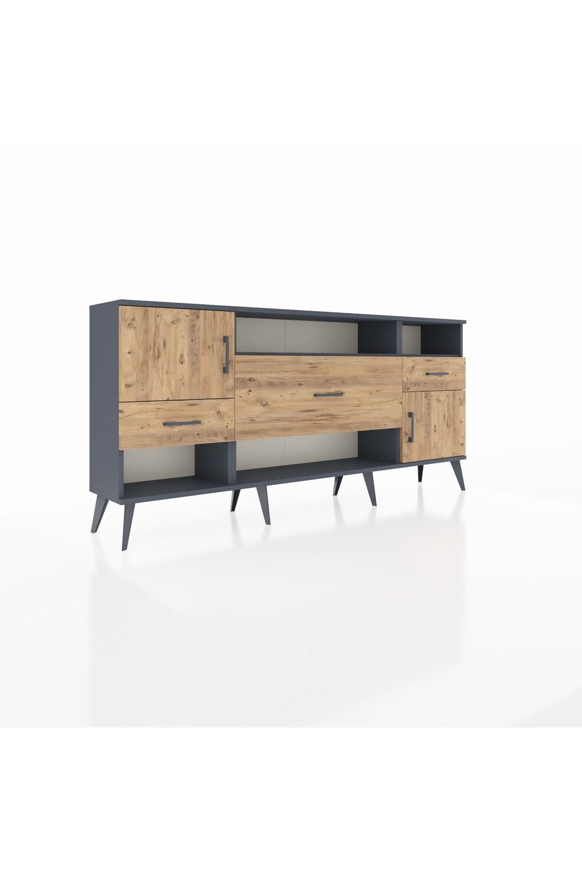 Arges Konsol 3 Raflı 3 Çekmeceli 2 Kapaklı 176x30x83 - S148M024V12A