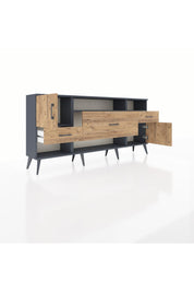 Arges Konsol 3 Raflı 3 Çekmeceli 2 Kapaklı 176x30x83 - S148M024V12A