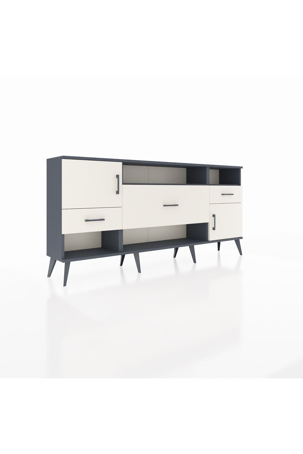 Arges Konsol 3 Raflı 3 Çekmeceli 2 Kapaklı 176x30x83 - S148M024V13A
