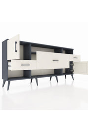 Arges Konsol 3 Raflı 3 Çekmeceli 2 Kapaklı 176x30x83 - S148M024V13A
