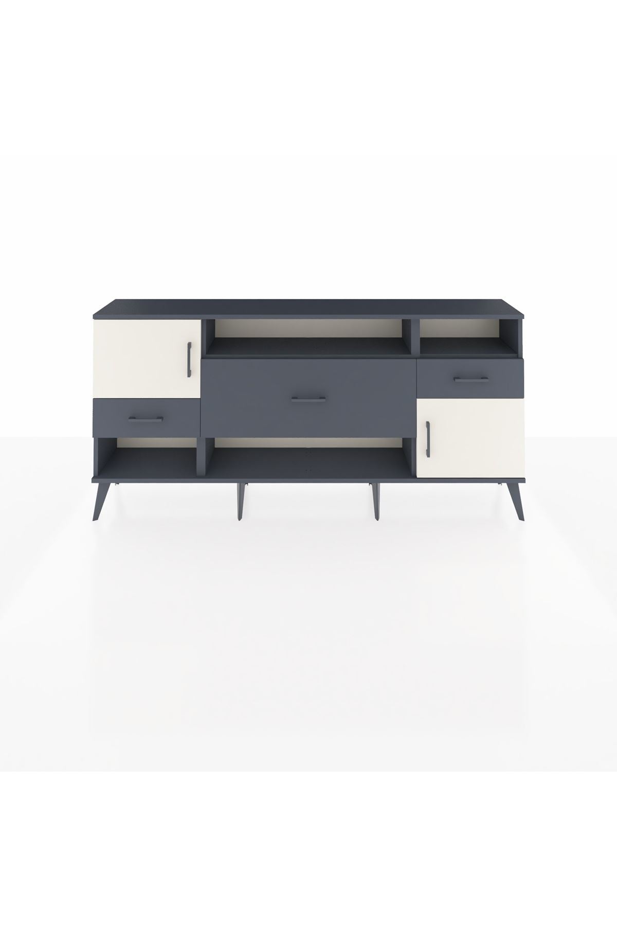 Arges Konsol 3 Raflı 3 Çekmeceli 2 Kapaklı 176x30x83 - S148M024V14A
