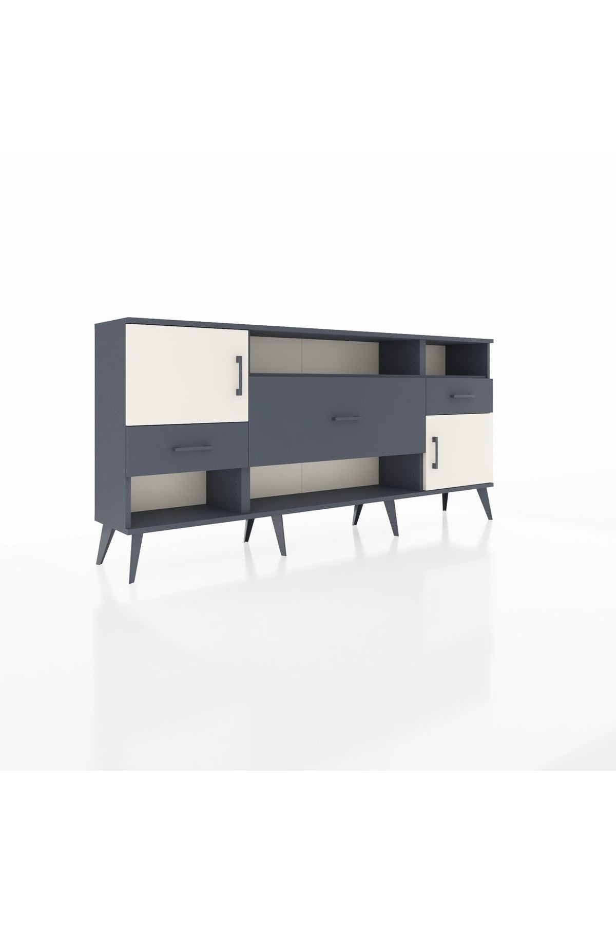 Arges Konsol 3 Raflı 3 Çekmeceli 2 Kapaklı 176x30x83 - S148M024V14A