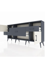 Arges Konsol 3 Raflı 3 Çekmeceli 2 Kapaklı 176x30x83 - S148M024V14A