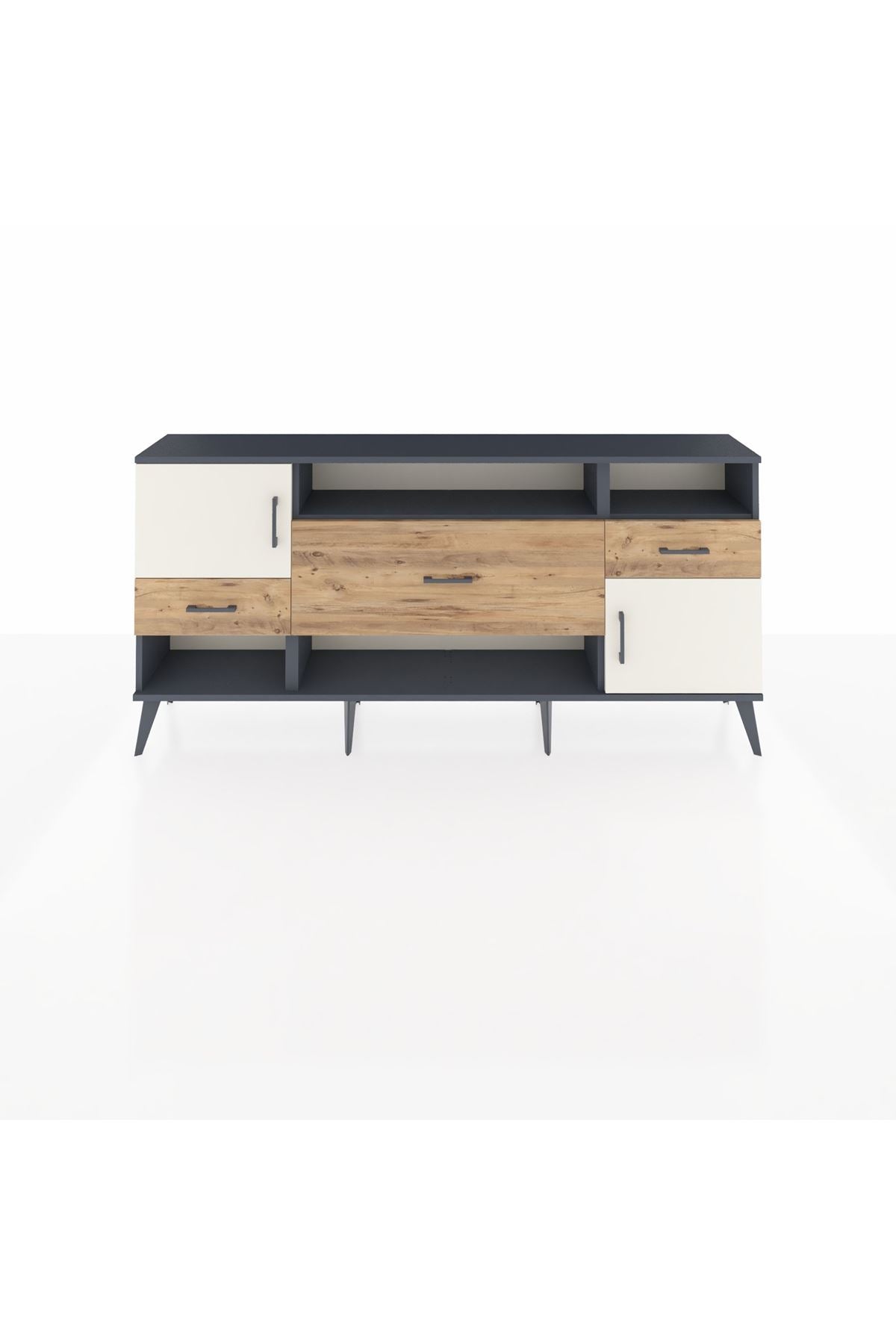 Arges Konsol 3 Raflı 3 Çekmeceli 2 Kapaklı 176x30x83 - S148M024V15A