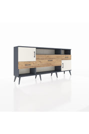 Arges Konsol 3 Raflı 3 Çekmeceli 2 Kapaklı 176x30x83 - S148M024V15A