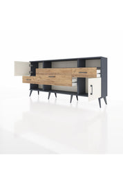 Arges Konsol 3 Raflı 3 Çekmeceli 2 Kapaklı 176x30x83 - S148M024V15A