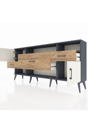 Arges Konsol 3 Raflı 3 Çekmeceli 2 Kapaklı 176x30x83 - S148M024V15A