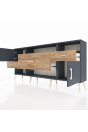 Arges Konsol 3 Raflı 3 Çekmeceli 2 Kapaklı 176x30x83 - S148M024V18A