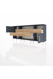 Arges Konsol 3 Raflı 3 Çekmeceli 2 Kapaklı 176x30x83 - S148M024V18A