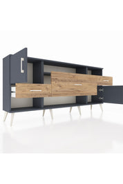 Arges Konsol 3 Raflı 3 Çekmeceli 2 Kapaklı 176x30x83 - S148M024V18A