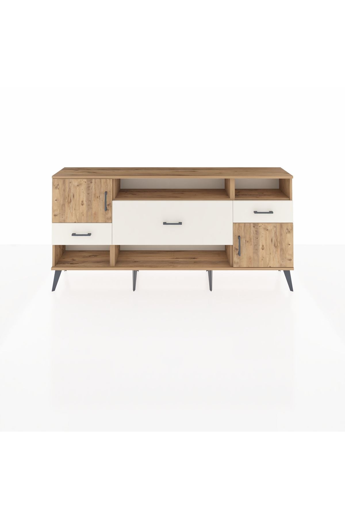 Arges Konsol 3 Raflı 3 Çekmeceli 2 Kapaklı 176x30x83 - S148M024V19A
