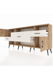 Arges Konsol 3 Raflı 3 Çekmeceli 2 Kapaklı 176x30x83 - S148M024V19A
