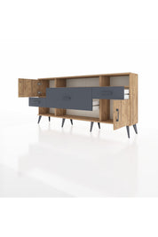 Arges Konsol 3 Raflı 3 Çekmeceli 2 Kapaklı 176x30x83 - S148M024V20A