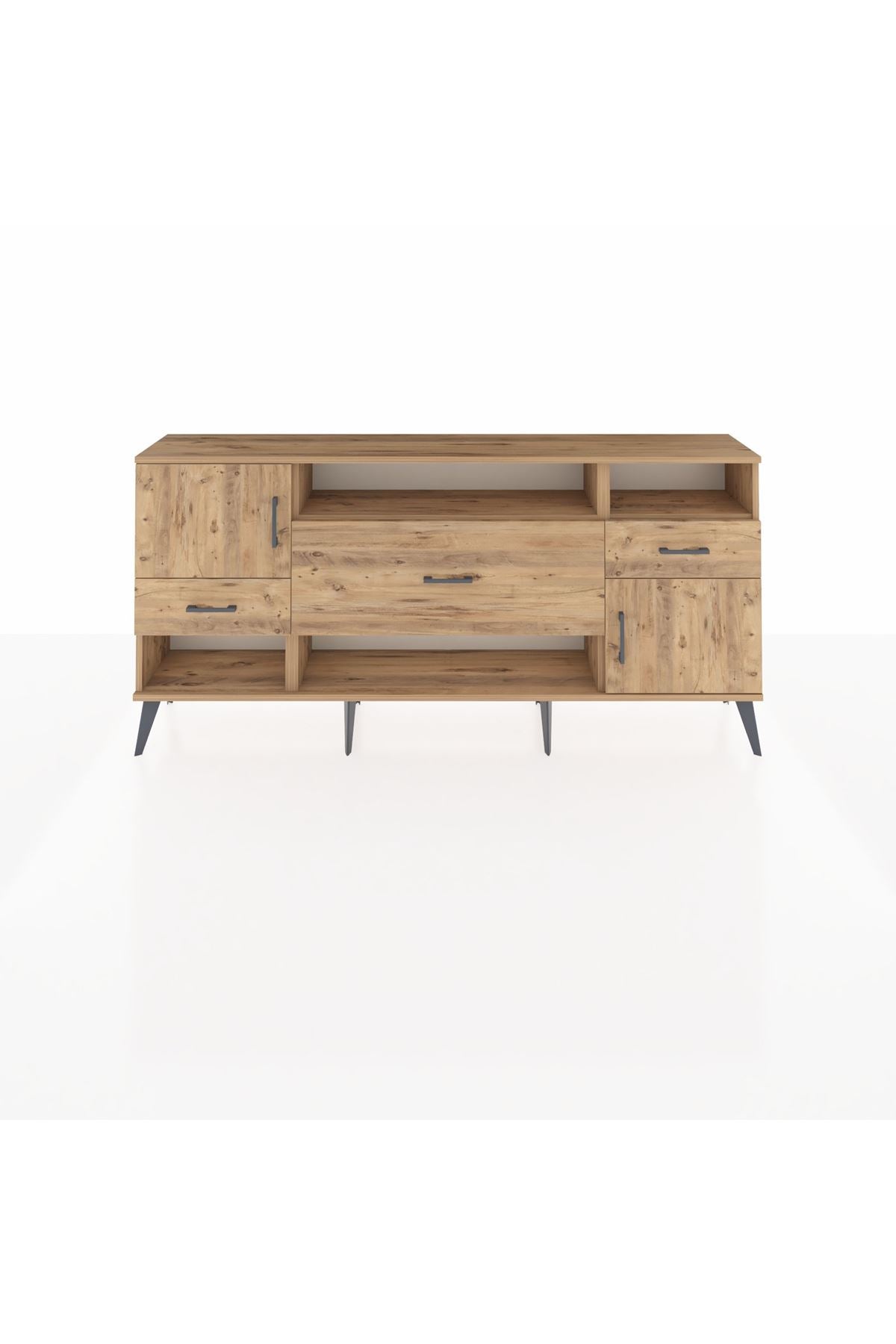 Arges Konsol 3 Raflı 3 Çekmeceli 2 Kapaklı 176x30x83 - S148M024V21A