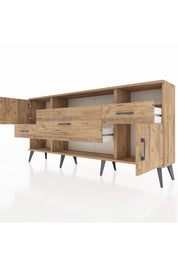 Arges Konsol 3 Raflı 3 Çekmeceli 2 Kapaklı 176x30x83 - S148M024V21A