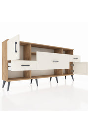 Arges Konsol 3 Raflı 3 Çekmeceli 2 Kapaklı 176x30x83 - S148M024V22A