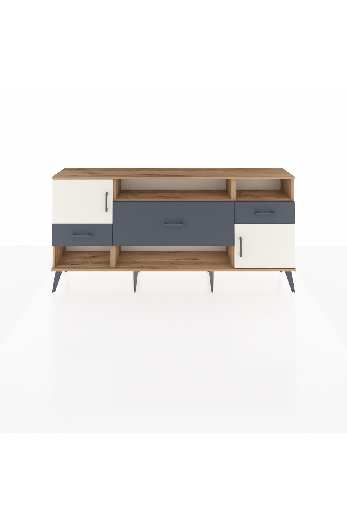 Arges Konsol 3 Raflı 3 Çekmeceli 2 Kapaklı 176x30x83 - S148M024V23A