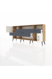 Arges Konsol 3 Raflı 3 Çekmeceli 2 Kapaklı 176x30x83 - S148M024V23A