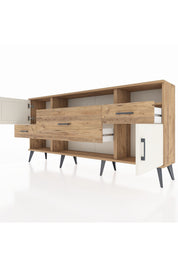 Arges Konsol 3 Raflı 3 Çekmeceli 2 Kapaklı 176x30x83 - S148M024V24A