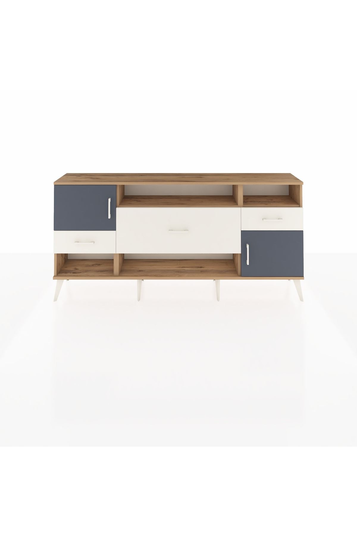 Arges Konsol 3 Raflı 3 Çekmeceli 2 Kapaklı 176x30x83 - S148M024V25A