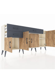 Arges Konsol 3 Raflı 3 Çekmeceli 4 Kapaklı 176x30x83 - S148M025V02A