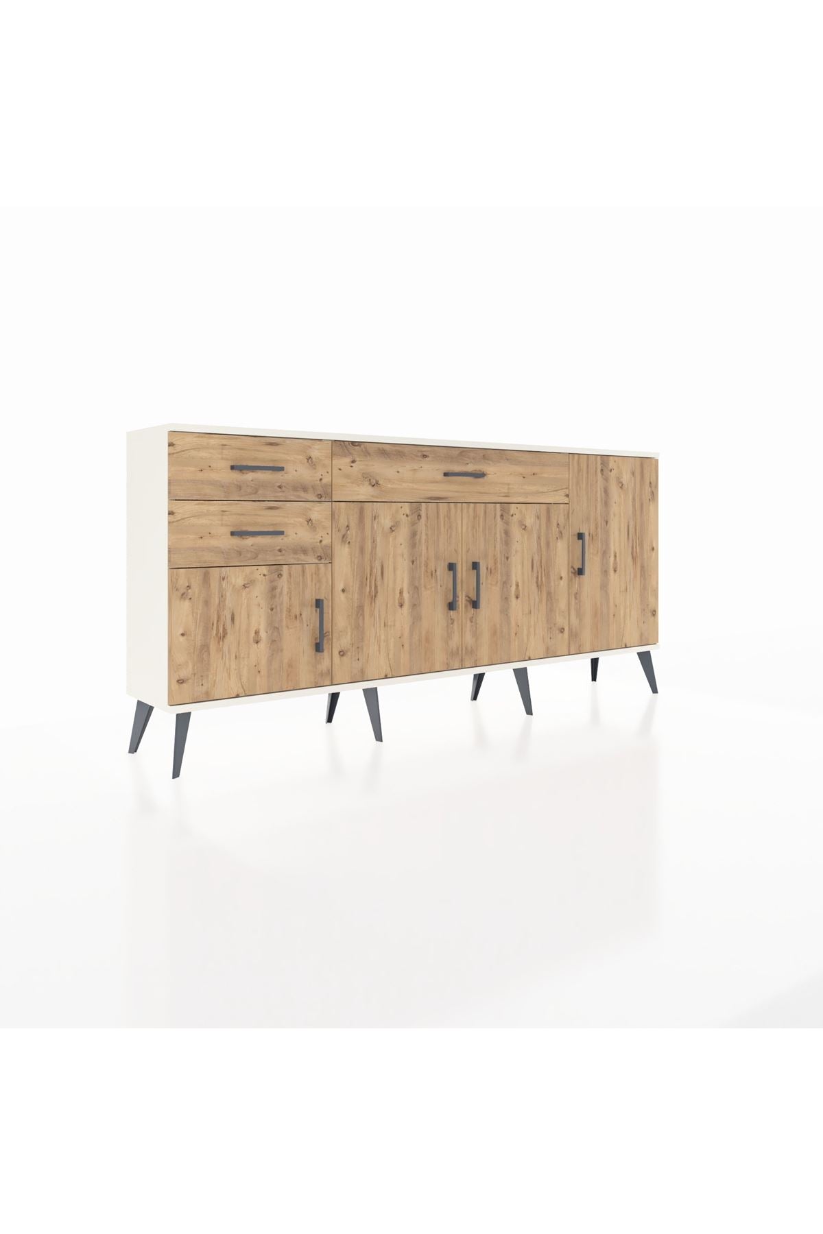 Arges Konsol 3 Raflı 3 Çekmeceli 4 Kapaklı 176x30x83 - S148M025V03A